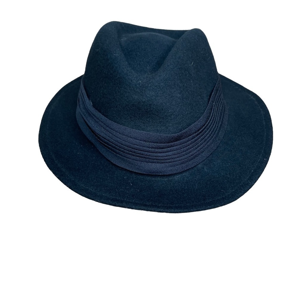Doeskin Felt Bollman Black Hat Co 100% Wool Buckle Made in USA - Picture 7 of 8